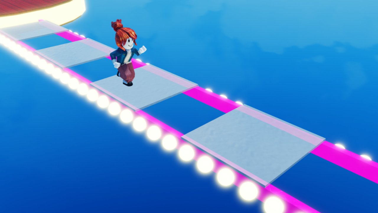 Easy Glass Bridge Übersicht mit Squid-Game-ähnlichem Kurslayout